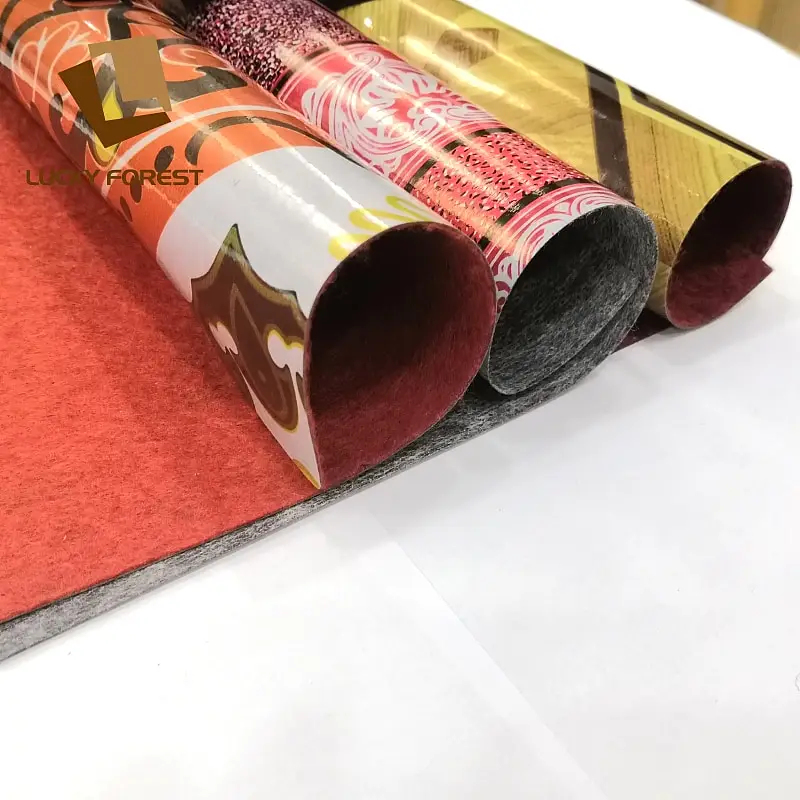 0.8mm Red Felt Back PVC Garage Floring Mat in Roll3
