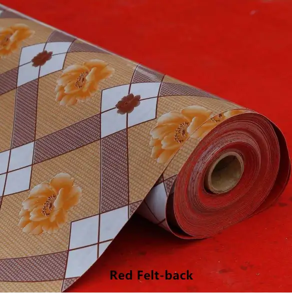 0.8mm Red Felt Back PVC Garage Floring Mat in Roll6