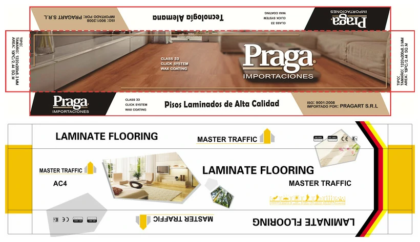 Packing of floorings