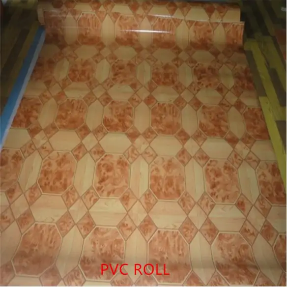 pvc flooring lows rolls red felt back 0.35mm firepoof